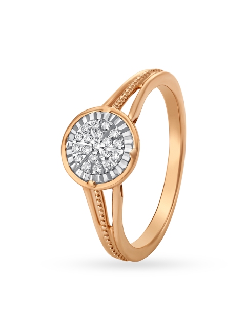 

Mia by Tanishq Women 14KT Rose Gold Diamond Finger Ring