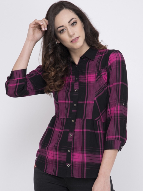 

Instacrush Women Multicoloured Regular Fit Checked Casual Shirt, Multi