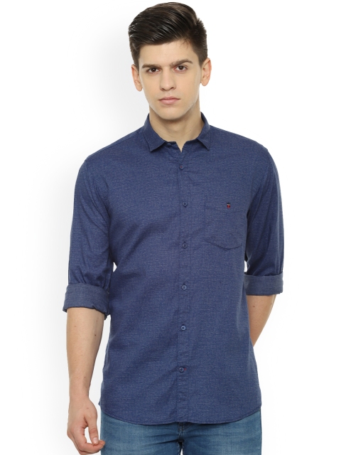 

Louis Philippe Sport Men Blue & Grey Slim Fit Printed Casual Shirt