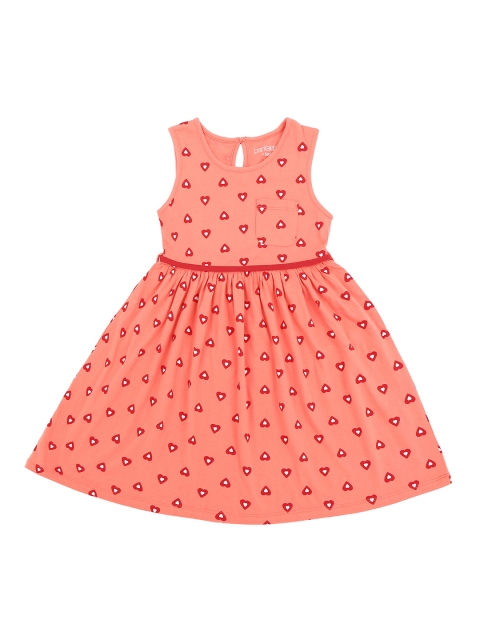 

Pantaloons Junior Girls Pink Fit and Flare Dress