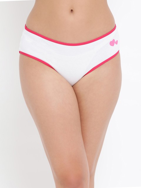 

Clovia Women White Solid Mid Rise Hipster Briefs PN3272P18XL