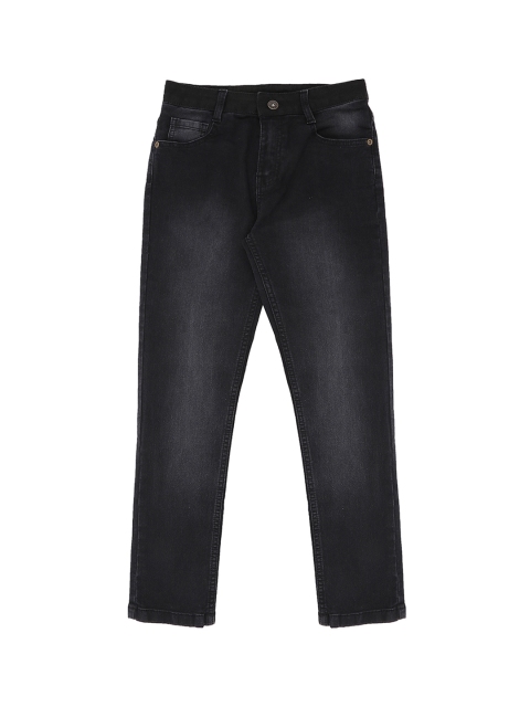 

Pantaloons Junior Boys Black Regular Fit High-Rise Clean Look Jeans