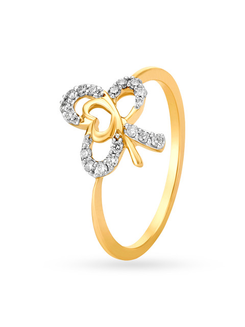 

Mia by Tanishq Women 14KT Gold Diamond Finger Ring, Yellow