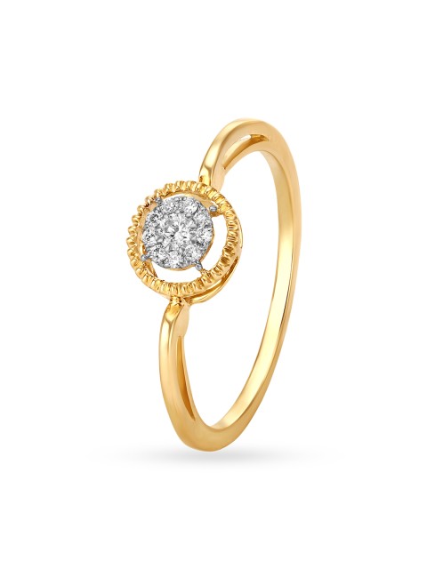 

Mia by Tanishq Women 14KT Gold Diamond Finger Ring, Yellow