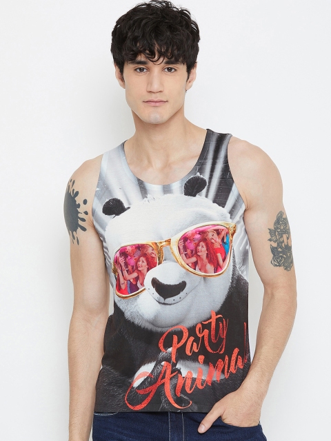 

Wear Your Mind Men Multicoloured Printed Innerwear Vests ZCSV261, Multi
