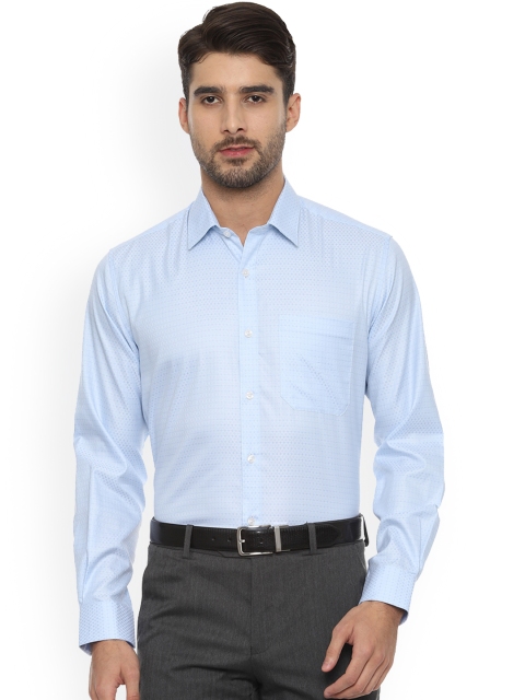 

Louis Philippe Men Blue Tight Slim Fit Printed Formal Shirt