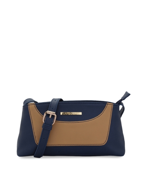 

Lapis O Lupo Blue & Brown Colourblocked Sling Bag