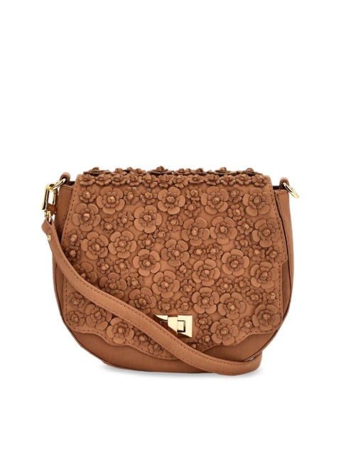 

Eske Women Brown Textured Leather Sling Bag