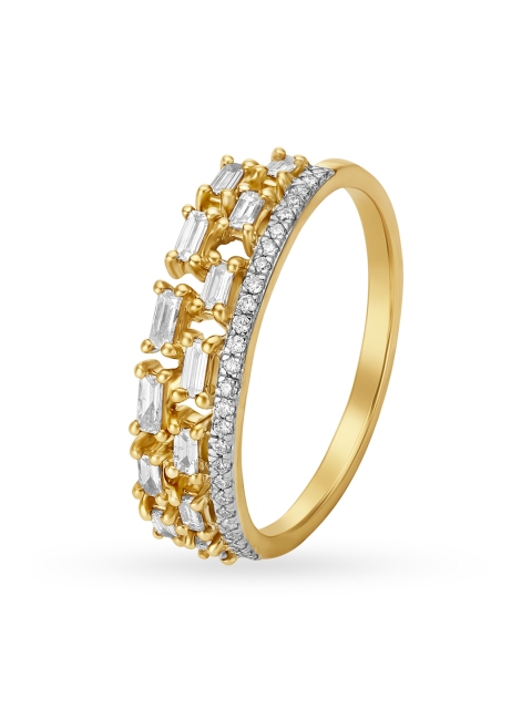 

Mia by Tanishq 14-Karat Yellow & Gold Diamond Finger Ring