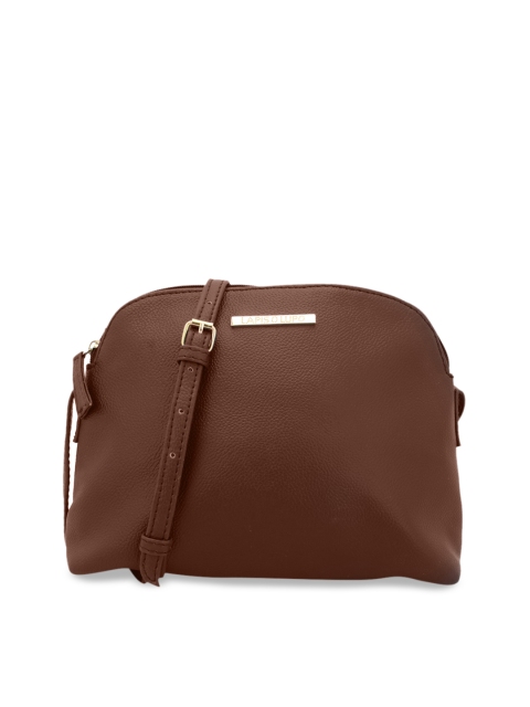 

Lapis O Lupo Tan Brown Solid Sling Bag