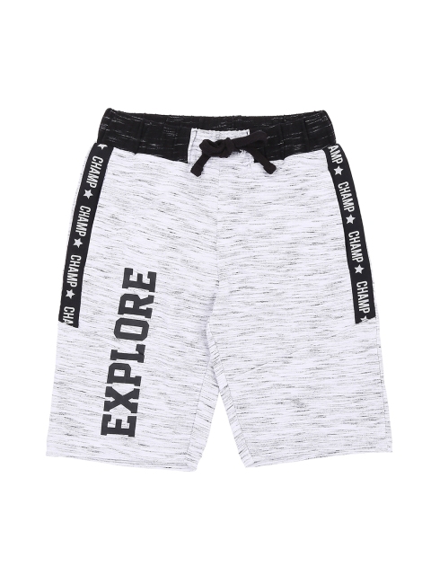 

Pantaloons Junior Boys White Printed Regular Fit Regular Shorts