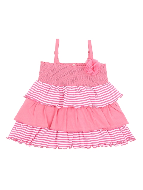 

Pantaloons Junior Girls Pink & White Fit and Flare Dress