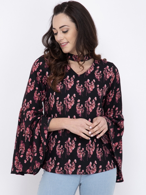

Instacrush Women Black Printed Top