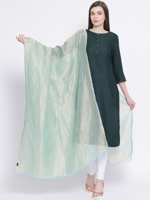 

SHINGORA Women Sea Green Woven Design Antimicrobial Dupatta