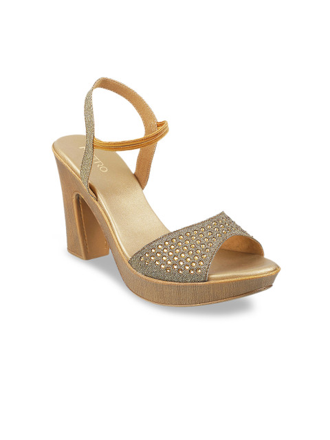 

Metro Women Gold-Toned Solid Heels