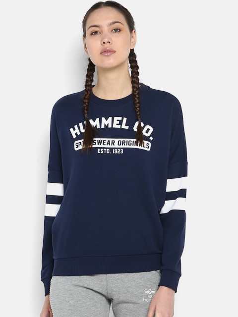 

hummel Women Blue Printed Sweatshirt