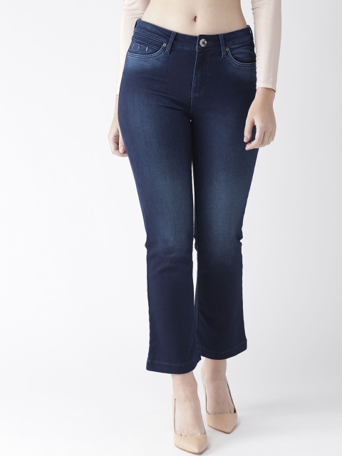 

Xpose Women Navy Blue Bootcut High-Rise Clean Look Stretchable Jeans