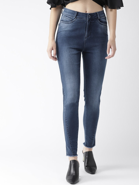 

Xpose Women Blue Tapered Fit High-Rise Clean Look Stretchable Jeans
