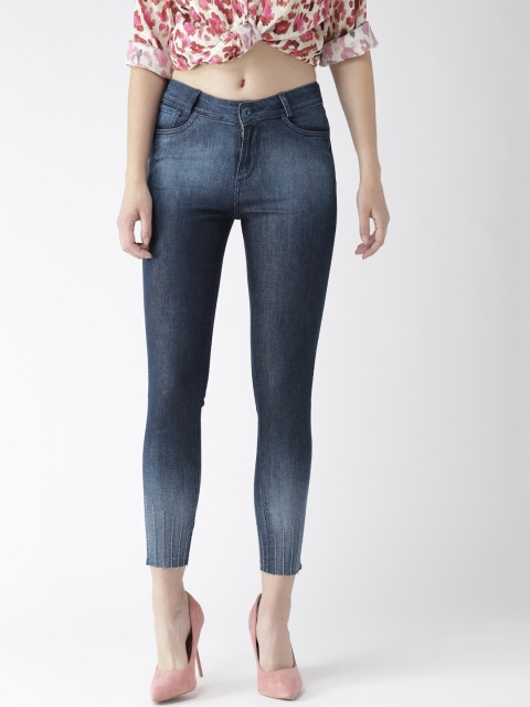 

Xpose Women Blue Tapered Fit High-Rise Clean Look Stretchable Jeans