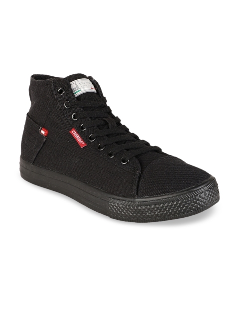 

Carrera Men Black Solid Mid-Top Sneakers