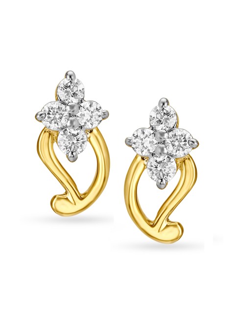 

Mia by Tanishq 14KT Yellow Gold Diamond Stud Earrings