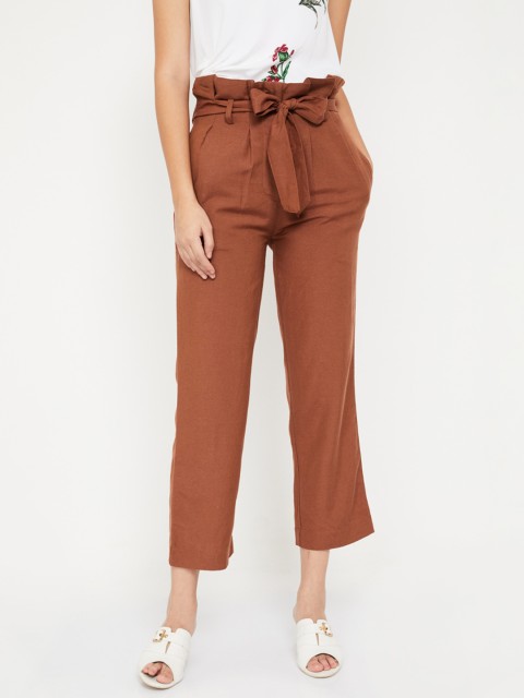 

Fame Forever by Lifestyle Women Brown Regular Fit Solid Regular Trousers