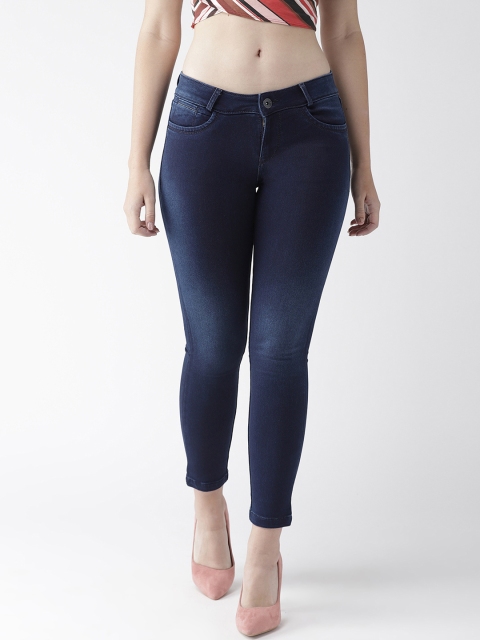 

Xpose Women Navy Blue Slim Fit Mid-Rise Clean Look Stretchable Jeans