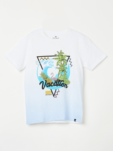

Fame Forever by Lifestyle Boys White Printed Round Neck T-shirt