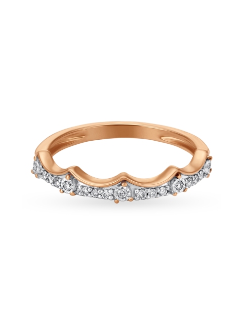 

Mia by Tanishq Women 14KT Rose Gold Diamond Finger Ring