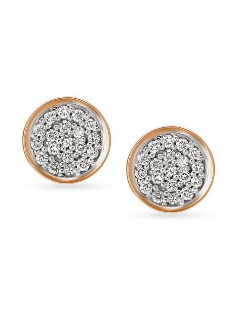Mia by Tanishq 14KT Rose Gold Diamond Stud Earrings