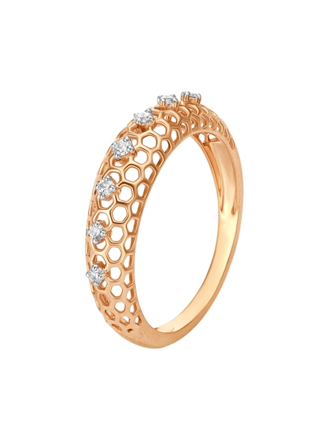 

Mia by Tanishq Women 14KT Rose Gold Diamond Finger Ring
