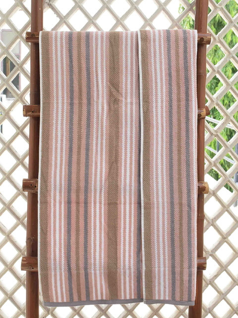 

Avira Home Multicoloured Striped Cotton 500 GSM Bath Towel, Multi