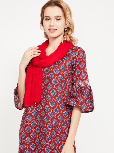 

Melange by Lifestyle Women Red Solid Dupatta