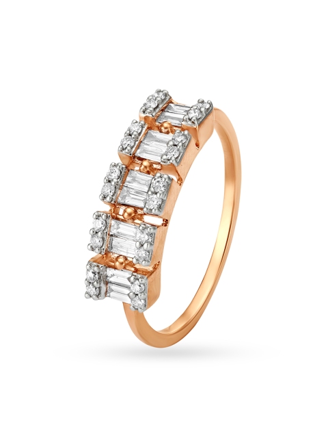 

Mia by Tanishq Women 14KT Rose Gold Diamond Finger Ring