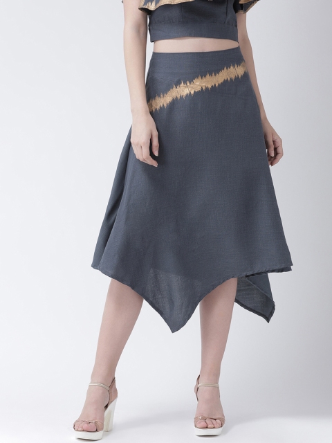 

Pin Wheel Women Grey A-line skirt