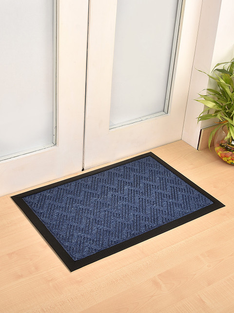 

Ariana Blue Tufted Rectangular Anti-Skid Doormat