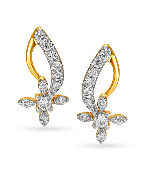 

Mia by Tanishq 14KT Yellow Gold Diamond Stud Earrings