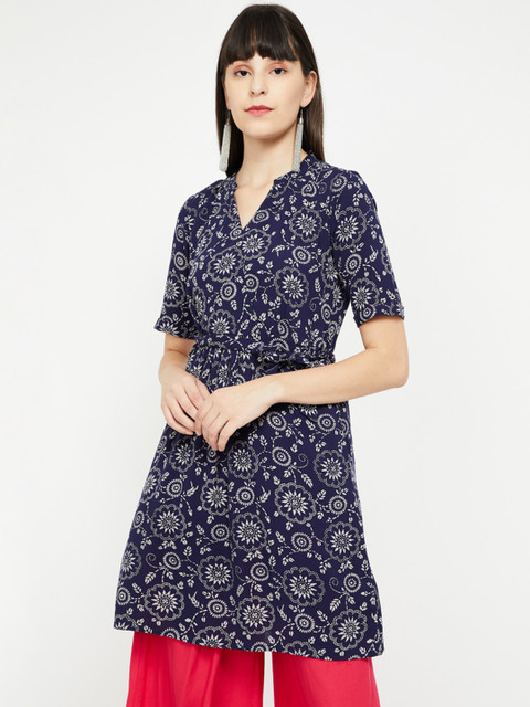 

Colour Me by Melange Women Blue Printed Tunic