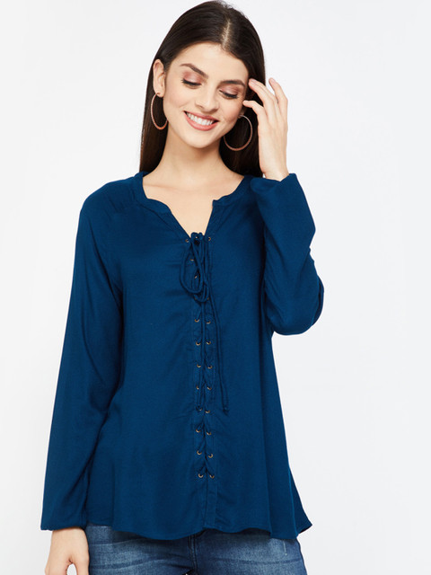 

Bossini Women Blue Solid Top