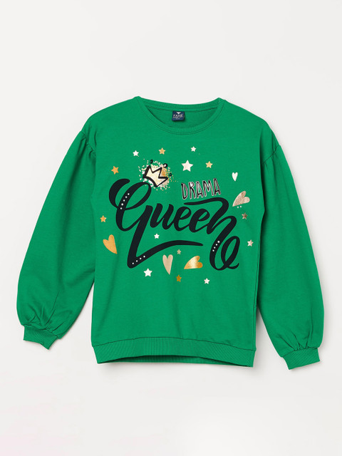 

Fame Forever by Lifestyle Girls Green Printed Sweatshirt