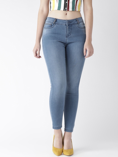 

Xpose Women Blue Tapered Fit High-Rise Clean Look Stretchable Jeans