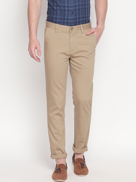 

BYFORD by Pantaloons Men Brown Regular Fit Solid Regular Trousers