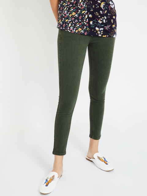

Bossini Women Olive Green Skinny Fit Mid-Rise Clean Look Jeans