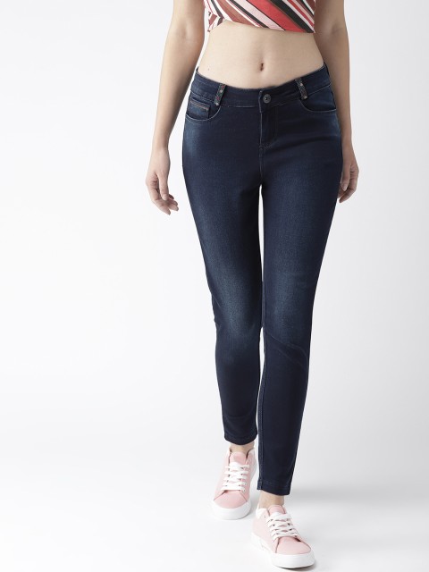 Xpose Women Blue Tapered Fit High-Rise Clean Look Stretchable Jeans