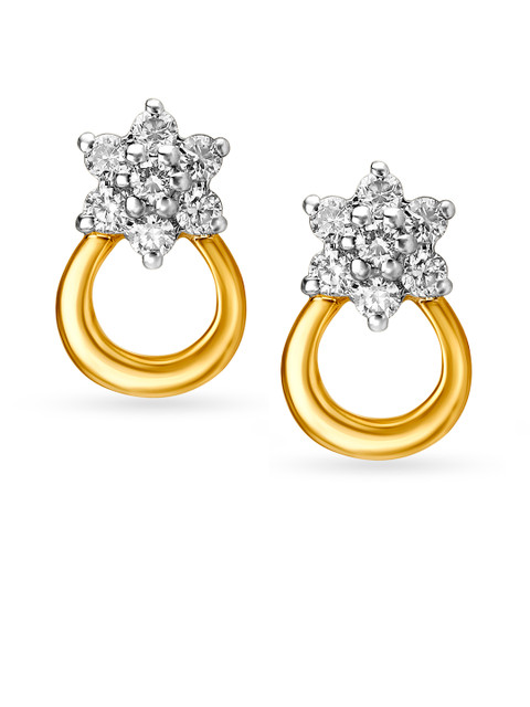 

Mia by Tanishq 14KT Yellow Gold Diamond Stud Earrings