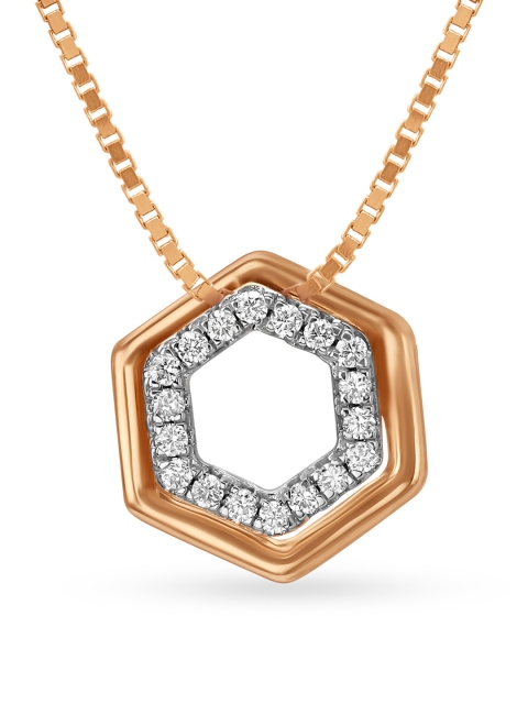 

Mia by Tanishq 14KT Rose Gold Diamond Pendant