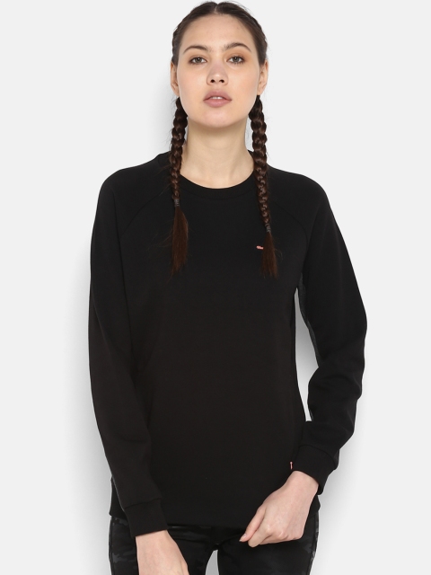 

hummel Women Black Solid Sweatshirt