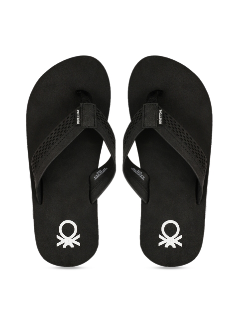 

United Colors of Benetton Men Black Solid Thong Flip-Flops