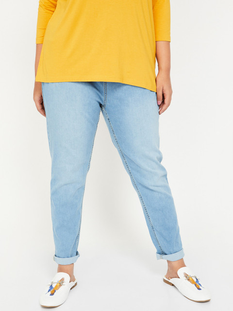 

nexus Plus Size Women Blue Skinny Fit Mid-Rise Clean Look Jeans