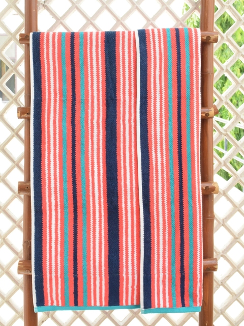

Avira Home Multicoloured Striped Cotton 500 GSM Bath Towel, Multi